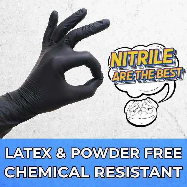 Alt view image 5 of 7 - Nitrile Gloves 5 Mil Disposable Gloves - Non-Sterile - Powder Free - Latex Free