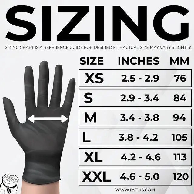 Alt view image 7 of 7 - Nitrile Gloves 5 Mil Disposable Gloves - Non-Sterile - Powder Free - Latex Free