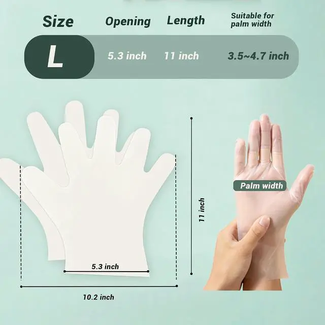 Alt view image 5 of 6 - Compostable Food Gloves 100% Compost Disposable Food Grade for Kitchen Cooking Cleaning ASTM D6400 BPI Certified 100 Couts Large