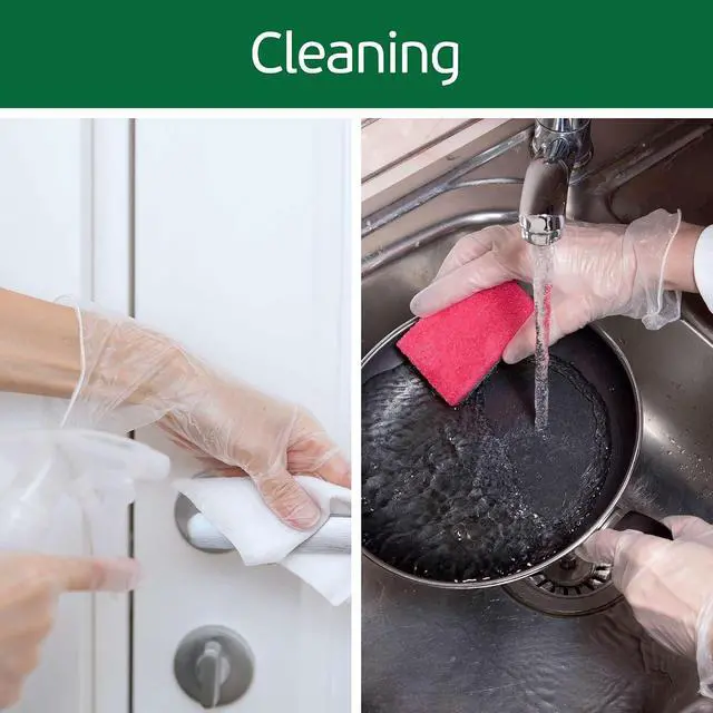 Alt view image 5 of 7 - Vinyl Disposable Gloves - Clear Plastic Food Safe Gloves for Cooking, Cleaning - Powder and Latex Free