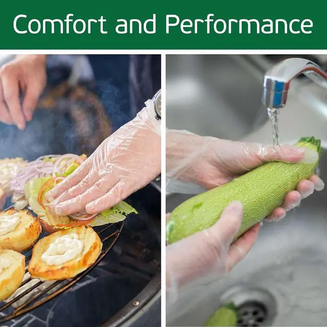 Alt view image 6 of 7 - Vinyl Disposable Gloves - Clear Plastic Food Safe Gloves for Cooking, Cleaning - Powder and Latex Free