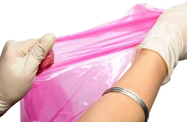 Alt view image 3 of 5 - 50pcs Disposable Long Plastic Gloves, Veterinary Insemination Gloves, Full Arm Long Sleeve, Field Dressing