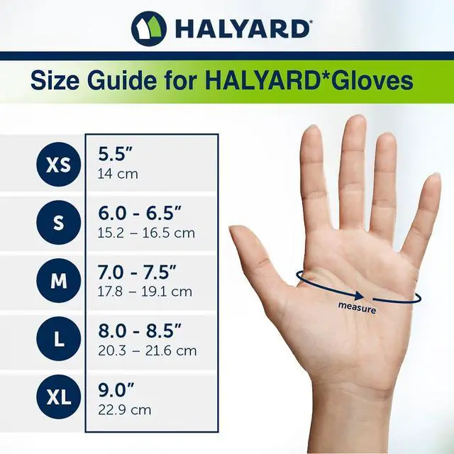 Alt view image 3 of 7 - HALYARD Disposable Vinyl Gloves, Powder-Free, Industrial, Food Service, Cleaning, 5.9 mil, 9.5", Clear, Large, 55033 (Box of 100)