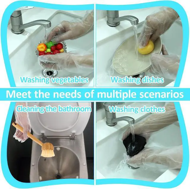 Alt view image 6 of 7 - QfwdfcTrenz 20Pcs Long Disposable Gloves, 23.6inch Cleaning Plastic Gloves Elbow Length Plastic Waterproof Sleeve for Cooking, Dishwashing, Hair Color, Field Dressing, House Gardening
