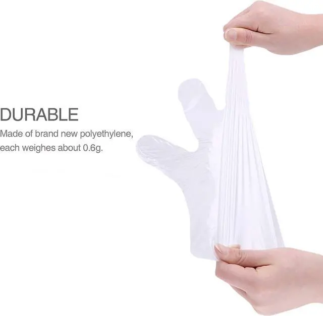 Alt view image 4 of 7 - LOVENJOY 500 PCS Clear Disposable Food Service Gloves, Free Size