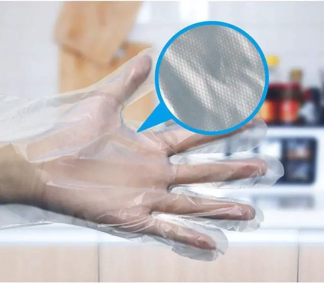 Alt view image 6 of 7 - LOVENJOY 500 PCS Clear Disposable Food Service Gloves, Free Size