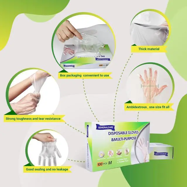 Alt view image 5 of 7 - Disposable Plastic Gloves Food Handling Service Gloves Disposable For Cooking