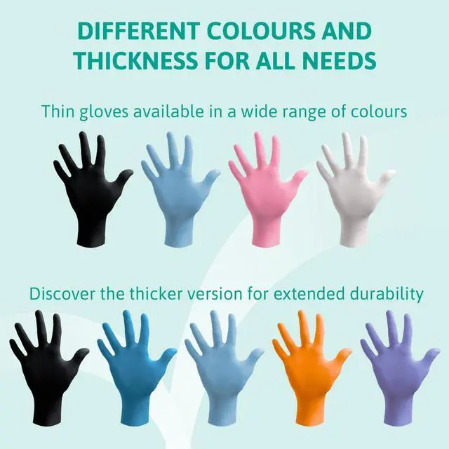 Alt view image 7 of 7 - Microflex 92-134 Disposable Nitrile Gloves for Cleaning w/Textured Fingertips