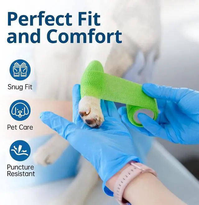 Alt view image 3 of 7 - SwiftGrip Disposable Nitrile Exam Gloves, Blue, Latex Free, Medical Gloves for Cleaning, Food-Safe, Powder Free, Non-Sterile