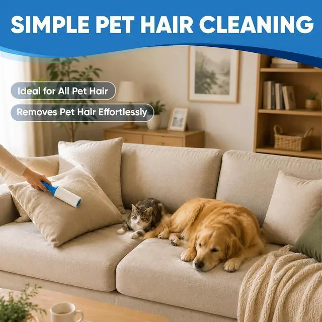 Alt view image 4 of 7 - 600 Sheets Lint Roller for Pet Hair, Lint Remover Extra Sticky | Extra Sticky with Spiral Easy Tear & Ergonomic Handle, Multipurpose for Clothes, Furniture, Carpet & Car Seats