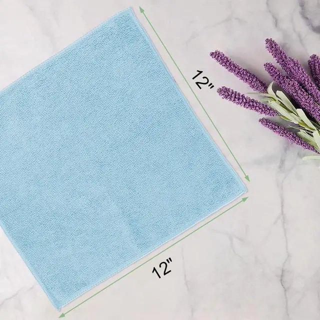 Alt view image 2 of 7 - UNIMADE Washcloths 20 Pack Face Towels (12" x 12"), Highly Soft Wash Cloths | Hand Towels, Fast Drying Multi-Purpose Microfiber Cleansing Cloths for Bathroom, Hotel, Spa, and Salon Blue