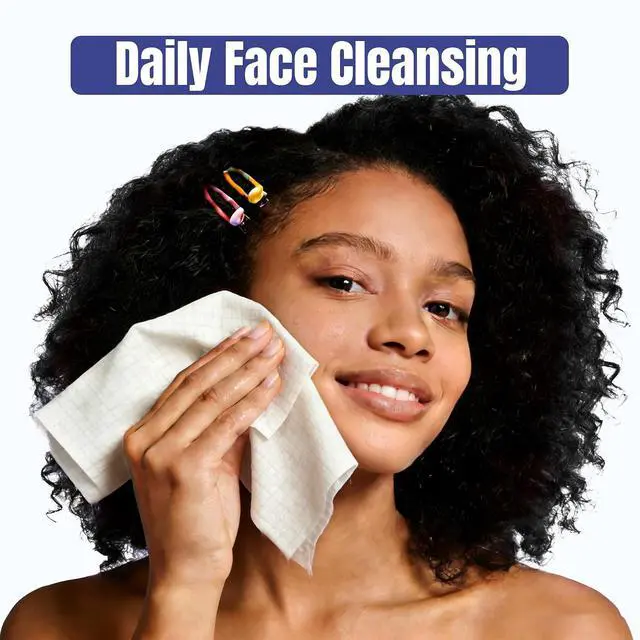 Alt view image 7 of 7 - Ourmed Life Clean Face Towels Disposable, Ultra Soft & Absorbent, 100 Ct | Lint-Free, Sensitive Skin Friendly, Biodegradable, Skincare, Makeup Remover Dry Wipes, Facial Towels for Women Cleansing
