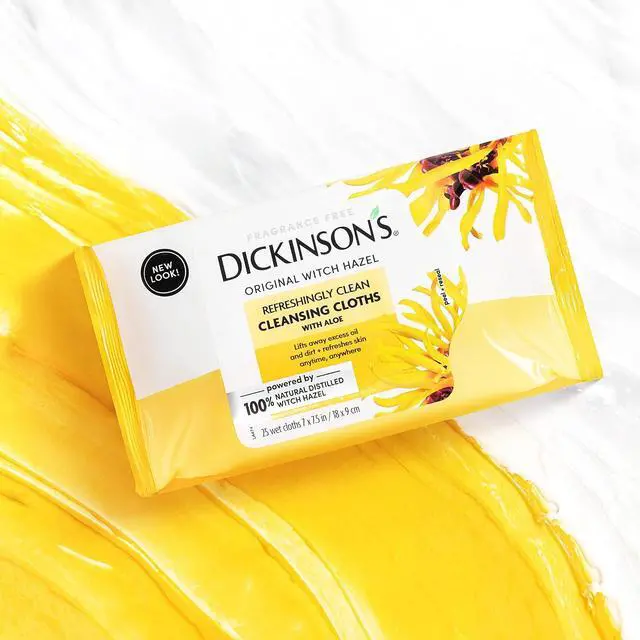 Alt view image 7 of 7 - Dickinson's Witch Hazel Cleansing Cloths with Aloe | 25 Extra-Large Cloths | 100% Natural Distilled Witch Hazel; Cleanses & Refreshes Skin, Extra Large Cloths