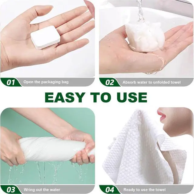 Alt view image 7 of 7 - 30 Pack Disposable Washcloths for Travel Compressed Towels Tablets | Portable Disposable Face Towel, Thick Reusable Travel Wash Cloth for Camping Hiking Outdoor Sports Beauty Salon Trip Hotel