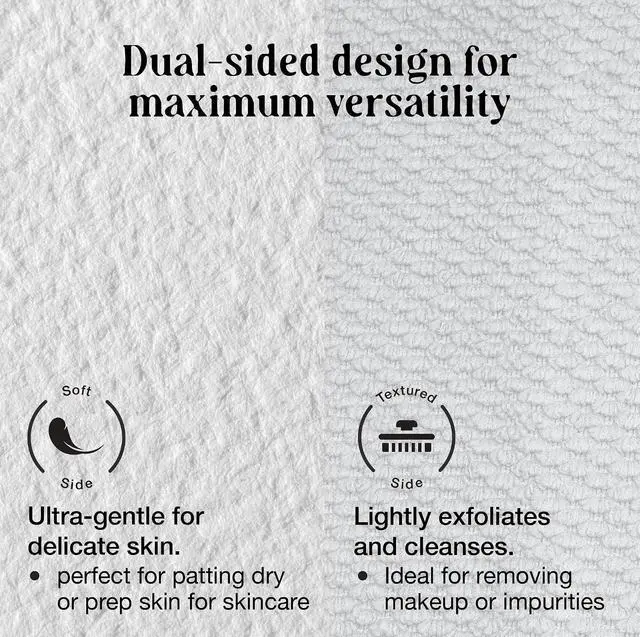 Alt view image 4 of 7 - 50 CT Face Cloths for Washing Face Biodegradable Viscose Disposable Face Towel Ultra Absorbent Clean Towels Wipes for Skincare & Makeup Removal Lint-Free Facial Towelettes for Sensitive Skin