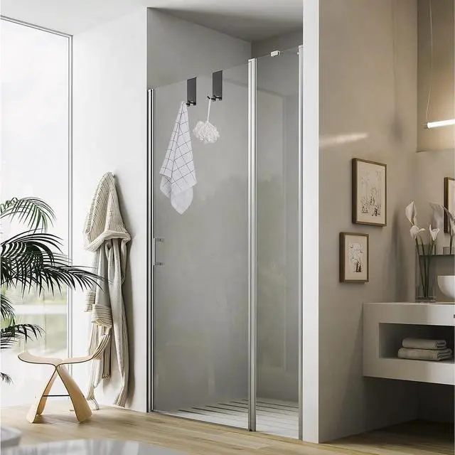 Alt view image 5 of 6 - Taozun Shower Door Hooks - Towel Hooks for Bathroom Frameless Glass, Squeegee Hook, Over Glass Hook - Black Stainless Steel 2 Pack