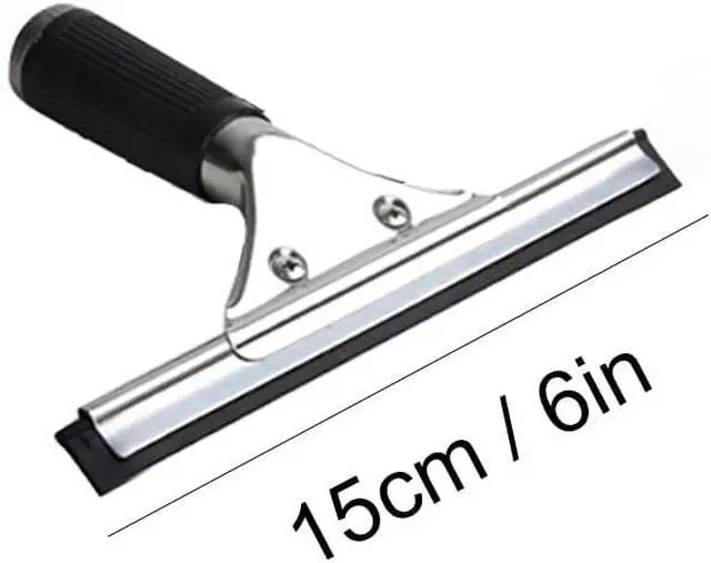 Alt view image 2 of 5 - Black 15cm 6in Window Squeegee All Purpose Squeegee for Glass Shower Doors, Car Window, Home Mirrors, Bathroom Cleaner Wiper Accessory(6in/15cm, Black)