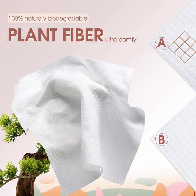Alt view image 4 of 7 - Disposable Face Towel Cloth Thicker Large Size 10"X12"Face Towelettes Disposable for Washing Clean Skin Towels Cleaning Towels