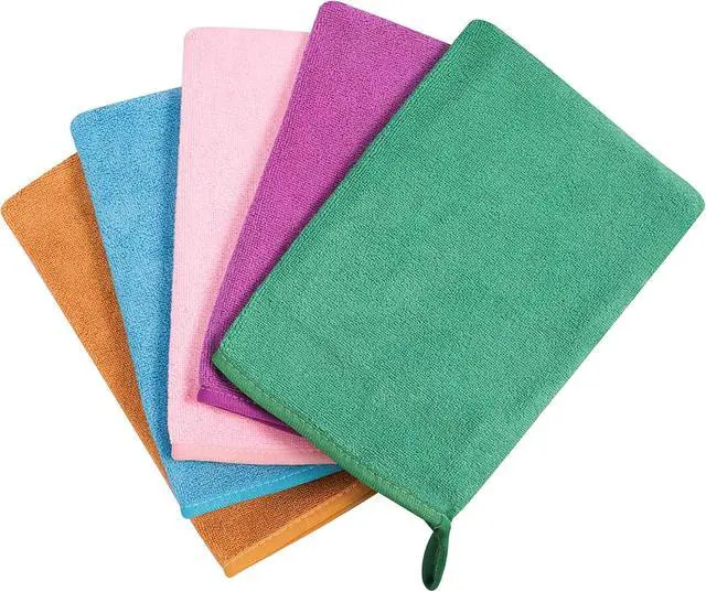 Main image of PHOGARY 5 Pack Microfiber Face Cloths, 6"x8" Fast Drying Bath Mitts Washcloth, Super Absorbent Soft Lightweight Towel Body Facial Cloths Small Wash Mitt for Travel Showering Washing Face