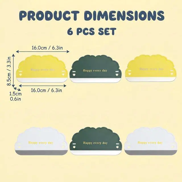 Alt view image 2 of 7 - 6pcs Sink Squeegee Set, Kitchen Sink Squeegee, Water Scrapers for Kitchen and Bathroom Mirror Shower Doors and Countertops, Useful Water Removal Tool