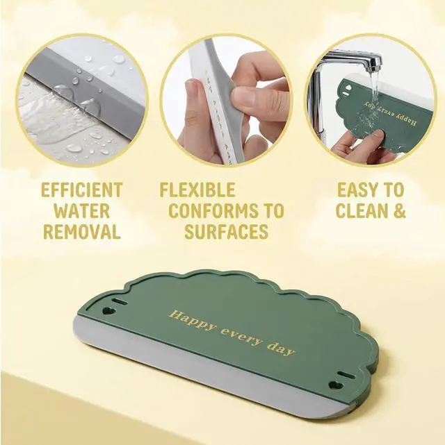 Alt view image 3 of 7 - 6pcs Sink Squeegee Set, Kitchen Sink Squeegee, Water Scrapers for Kitchen and Bathroom Mirror Shower Doors and Countertops, Useful Water Removal Tool