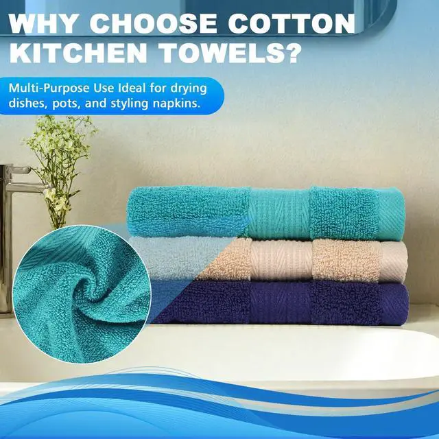 Alt view image 3 of 7 - Wash Cloths 3 Pack for Face, 100% Cotton Soft Bath Towels | 100% cotton face towels with soft absorbency and quick drying. Perfect for face, body, shower and bathroom use.