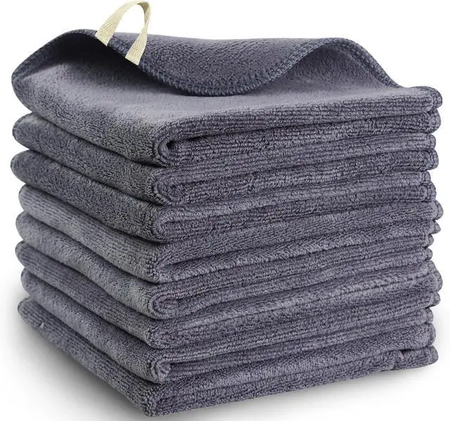Main image of Nugilla Makeup Remover Cloth 12 x 12 Inch, Reusable Makeup Remover Towels for Washing Face, 8 Pack Washable Microfiber Face Cloth Fast Drying Washcloth, Grey