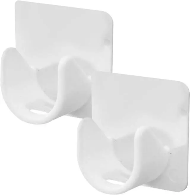 Main image of Uonlytech No Drilling Curtain Rod Holder 2-Pack Strong Adhesive Shower Rod Support Bracket Nail-Free Wall Mount 1.65X1.65X0.78 Inch Easy Peel and Stick Installation