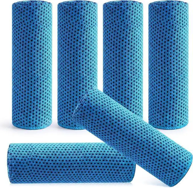 Main image of Hosuly 6 Pack Cooling Towels 40"x12", Light Blue