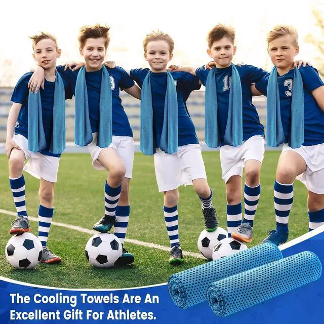 Alt view image 5 of 7 - Hosuly 6 Pack Cooling Towels 40"x12", Light Blue