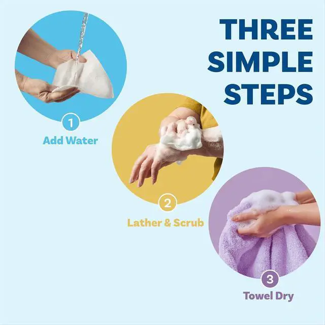 Alt view image 3 of 7 - Scrubzz Disposable Rinse Free Bathing Wipes - 25 Pack - All-in-1 Single Use Shower Wipes, Simply Dampen, Lather, and Dry Without Shampoo or Rinsing