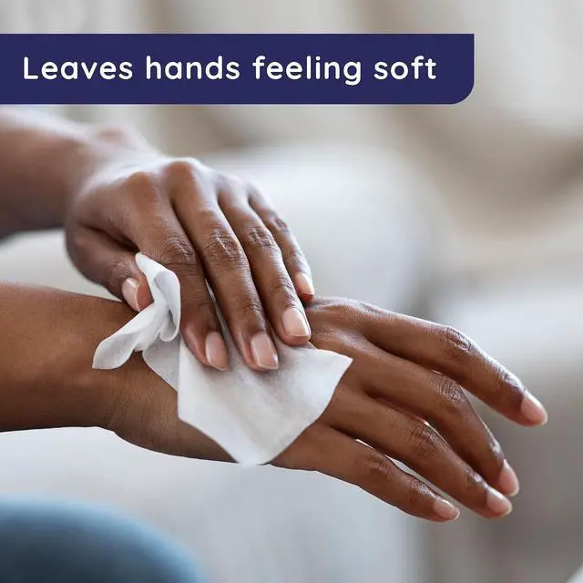 Alt view image 3 of 7 - Wet Ones Antibacterial Hand Wipes, Fresh Scent, Packaging May Vary, White, 40 Count | Hand sanitizer wipes, Click-top canister lid, Made with aloe, Hypoallergenic, Paraben free, No sticky residue