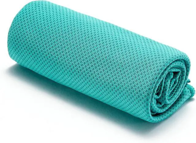 Alt view image 3 of 7 - Amazon Basics Cooling Towels for Neck and Face, Sports, Workout Recovery, 40" x 12", Black/Gray/Aqua/Navy, 4-Pack