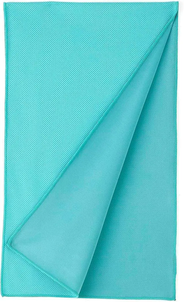 Alt view image 4 of 7 - Amazon Basics Cooling Towels for Neck and Face, Sports, Workout Recovery, 40" x 12", Black/Gray/Aqua/Navy, 4-Pack
