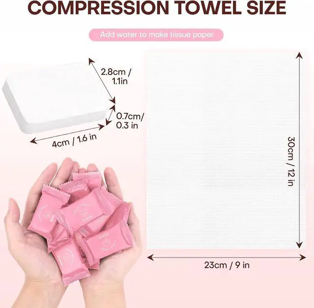 Alt view image 4 of 7 - Compressed Face Towels, 12x9" Portable Reusable Travel Washcloths | Individually wrapped, expand into soft cloths for gym, hiking & camping outdoors.
