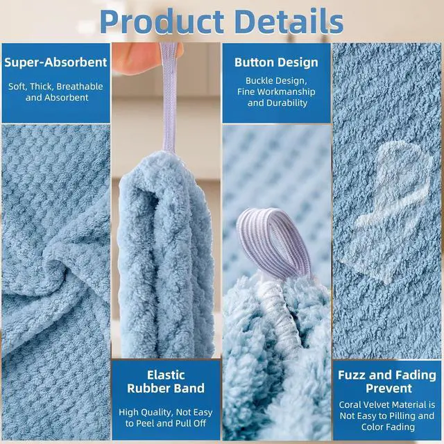 Alt view image 3 of 7 - Amrules Hair Towel Wrap, 4 Packs Turbans for Wet Hair, 9.8" x 25.6" | Includes 4 Shades Dry Hair Towel, Headbands for Curly and Long Hair - Bathroom Must-Have for Ladies