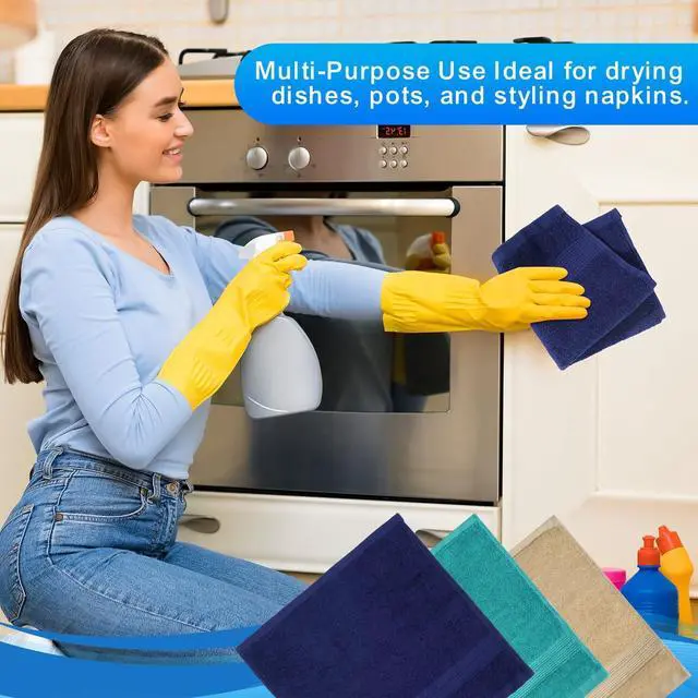 Alt view image 7 of 7 - Wash Cloths 3 Pack for Face, 100% Cotton Soft Bath Towels | 100% cotton face towels with soft absorbency and quick drying. Perfect for face, body, shower and bathroom use.