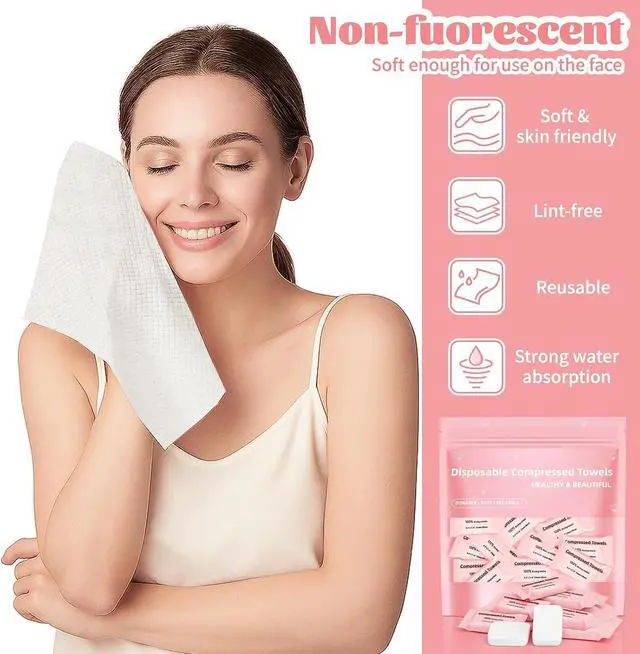 Alt view image 3 of 7 - Compressed Disposable Face Towel, Thicker Individually Packaged Compressed Towels Dry Wipes, 30 PCS Large Size Coin Tissue Portable Washcloth for Travel Camping Hiking Outdoor Sports Beauty Salon