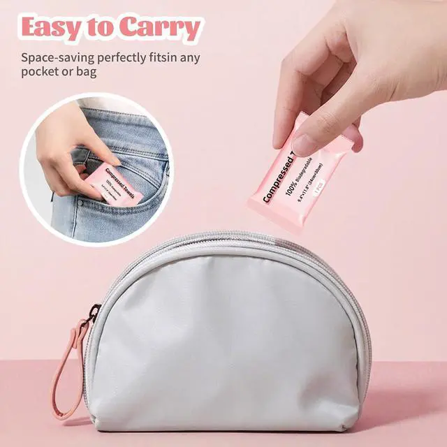 Alt view image 7 of 7 - Compressed Disposable Face Towel, Thicker Individually Packaged Compressed Towels Dry Wipes, 30 PCS Large Size Coin Tissue Portable Washcloth for Travel Camping Hiking Outdoor Sports Beauty Salon