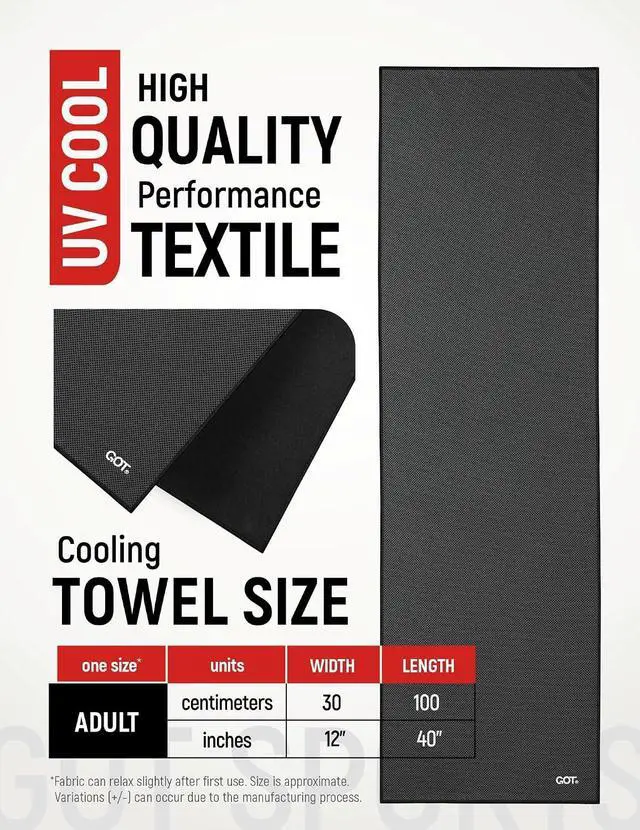 Alt view image 3 of 6 - Instant Cooling Towel Neck & Face - Sweat Rag Neck Wraps Gym Workout | 40x12 Inch, Evaporative Cooling, Wet Wring Snap Activation, Lightweight, UPF 40+, Outdoor Adventures