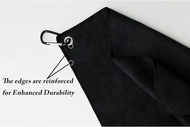 Alt view image 5 of 7 - Fishing Towel with Clip, Microfiber Towels Accessories for Fishing Rag, Sports Fitness, Camping, Workout, Soft and Quick-Drying, Bigger Size -16x16 inches, 3 Pack Black