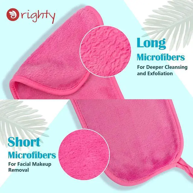 Alt view image 3 of 6 - Orighty Makeup Remover Cloths 6 Packs, 12 x 6 Inch 6 Colors | Makeup Removal Face Cleansing Cloth, Reusable Microfiber Facial Cleansing Towels, Remove Instantly Dirt with Just Water