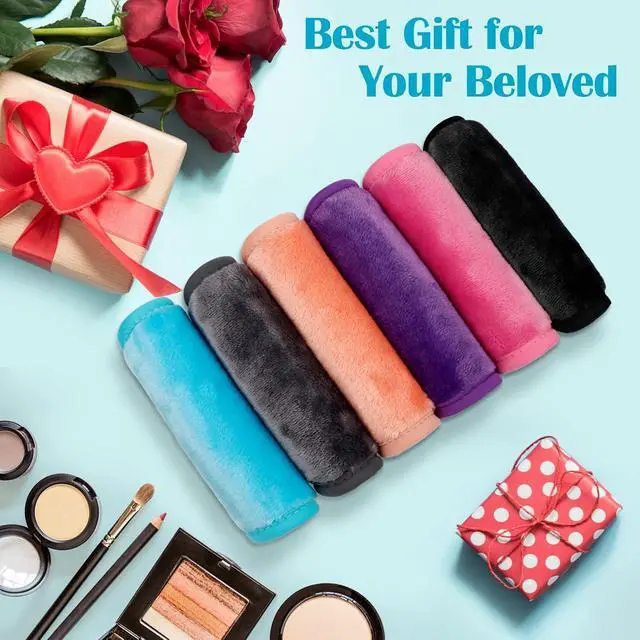 Alt view image 6 of 6 - Orighty Makeup Remover Cloths 6 Packs, 12 x 6 Inch 6 Colors | Makeup Removal Face Cleansing Cloth, Reusable Microfiber Facial Cleansing Towels, Remove Instantly Dirt with Just Water
