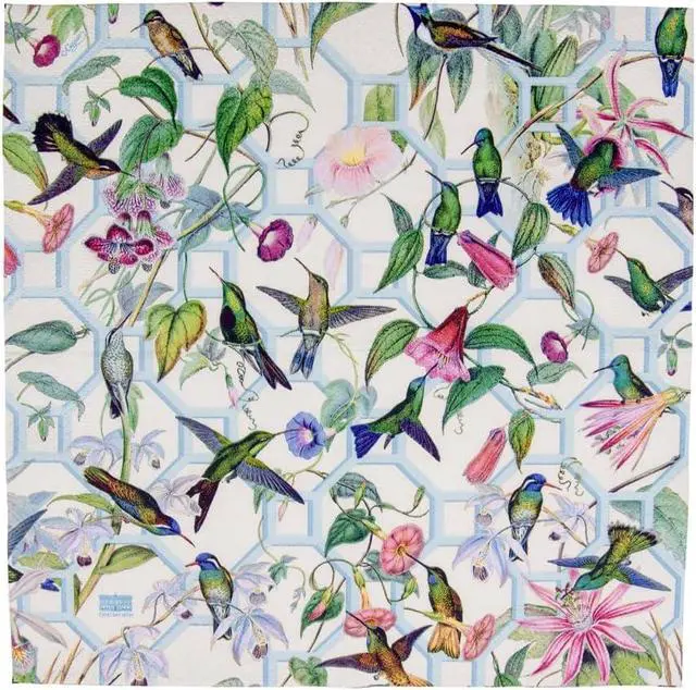 Alt view image 7 of 7 - Caspari Hummingbird Trellis Paper Cocktail Napkins - 20 Per Package