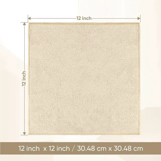 Alt view image 2 of 7 - HOMEXCEL Washcloths 24PK, Ultra Soft&Highly Absorbent Face Towels, 12X12 in | Multi-Purpose Towels, Microfiber Wash Cloths for Bathroom, Hotel, Spa, Gym, and Kitchen, Machine Washable, Brown