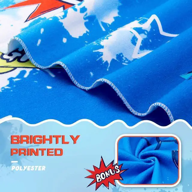 Alt view image 3 of 7 - WERNNSAI Game Kids Beach Towel for Boys, Quick Dry Swim Towel | 30"x 60Sand Free Microfiber Beach Towel for Kids, Personalized Toddler Pool Towel Bath Camping Travel Towel Beach Essentials