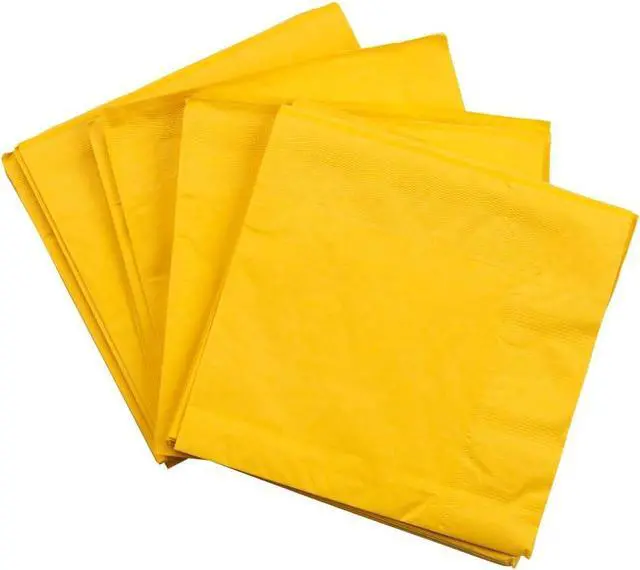 Main image of JAM PAPER Medium Lunch Napkins - 6 1/2 x 6 1/2 - Yellow - 50/Pack