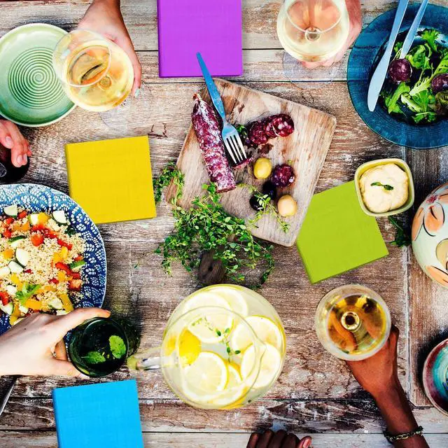 Alt view image 6 of 6 - Resinta 120 Pcs Neon Cocktail Napkins 2 Ply Disposable Paper, 6 Colors | Neon Colorful Napkin, Party Napkin, Birthday Napkins, Beverage Luncheon Paper Napkins