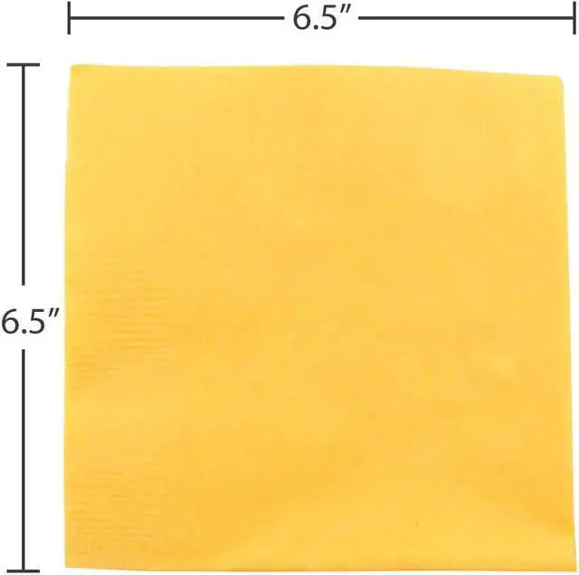 Alt view image 5 of 6 - JAM PAPER Medium Lunch Napkins - 6 1/2 x 6 1/2 - Yellow - 50/Pack