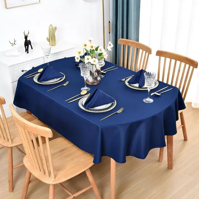 Alt view image 6 of 7 - Navy Blue Cloth Napkins Set of 6 Washable Dinner Napkins, 18X18 in | Square Reusable Napkins with Hemmed Edges, Polyester Fabric Napkin for Hotel, Restaurant, Wedding, Party, Banquet, Event